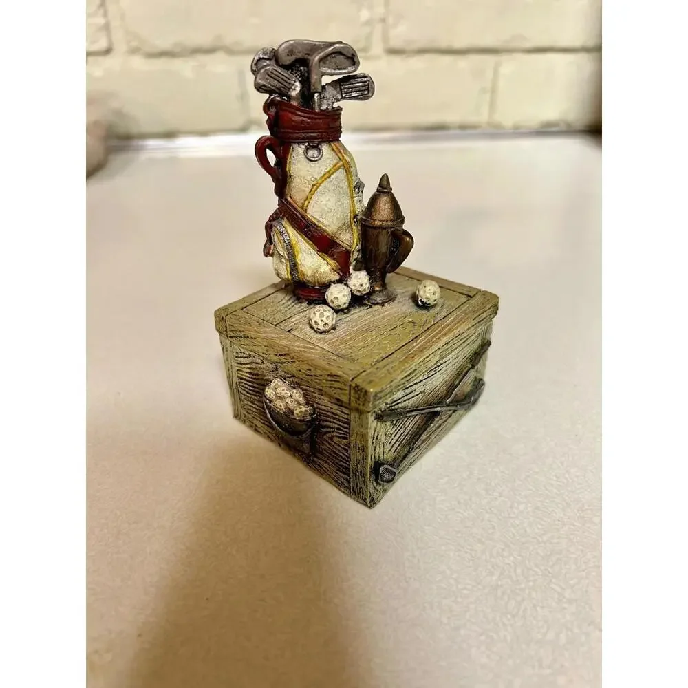 Golf BAG and Clubs Trinket Box‎ Things Remembered and Bonus Second Box